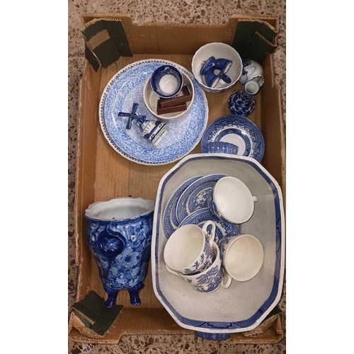 229 - CARTON OF BLUE & WHITE CHINA