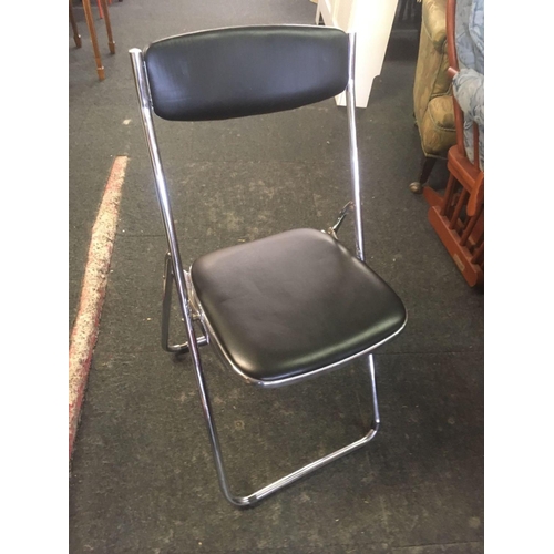 244 - 8 FOLDING CHROME CHAIRS, NEW IN BOX