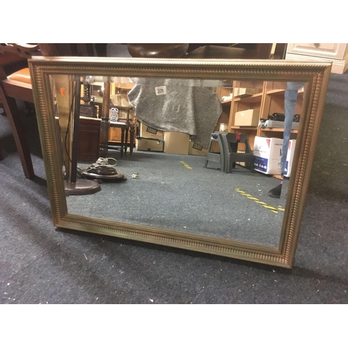 271 - MODERN FRAMED BEVELLED EDGE MIRROR