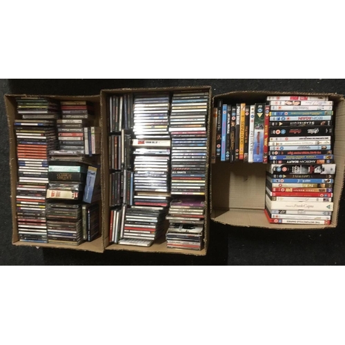 277 - 2 CARTONS OF CD'S & A CARTON OF DVD'S