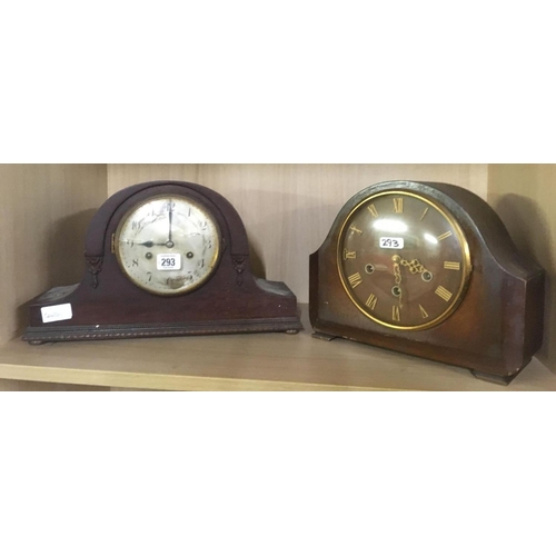 293 - 2 MANTEL CLOCKS