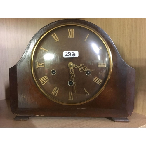 293 - 2 MANTEL CLOCKS