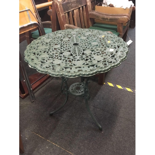 304 - METAL PATIO TABLE