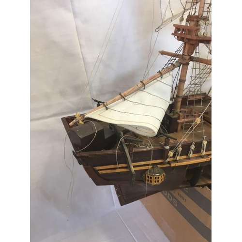 319 - SKELETON MODEL OF TALL SAILING SHIP