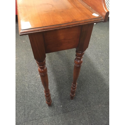 346 - MAHOGANY SIDE TABLE WITH DRAWER