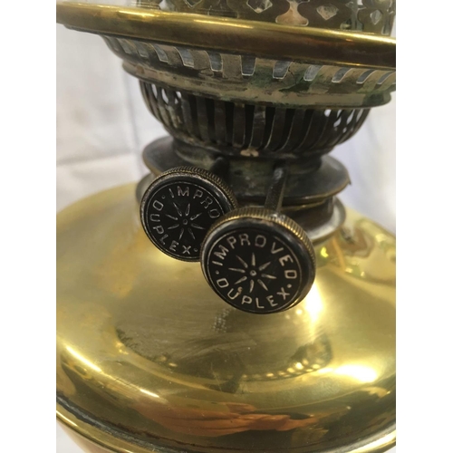 356 - BRASS OIL LAMP, 26'' HIGH