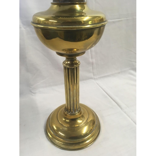 356 - BRASS OIL LAMP, 26'' HIGH