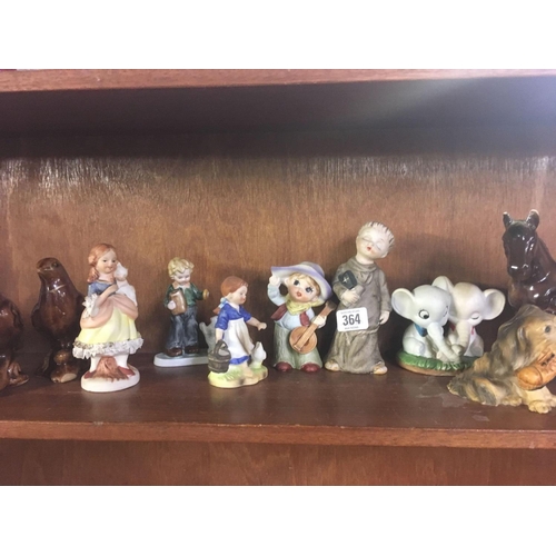 364 - SHELF OF CHINA FIGURES