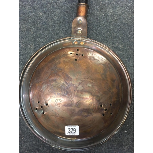 379 - COPPER BED WARMING PAN