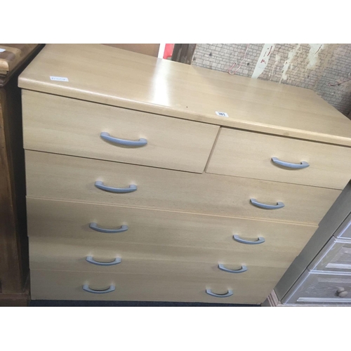 381 - MODERN CHEST OF 6 DRAWERS