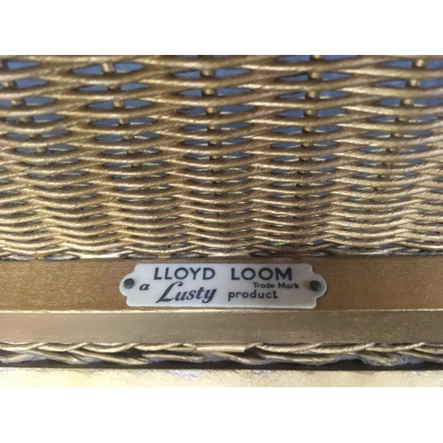 382 - LLOYD LOOM GOLD LINEN BASKET