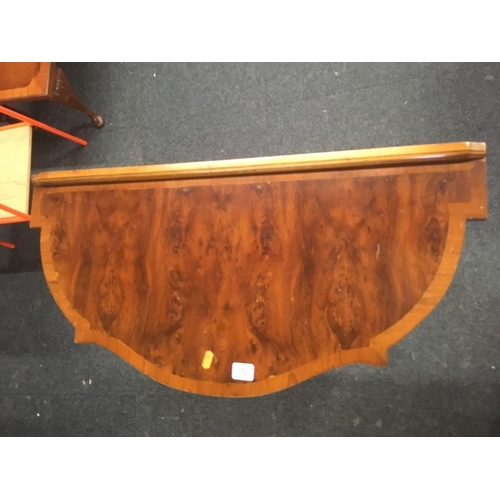 392 - YEW WOOD HALF MOON HALL TABLE