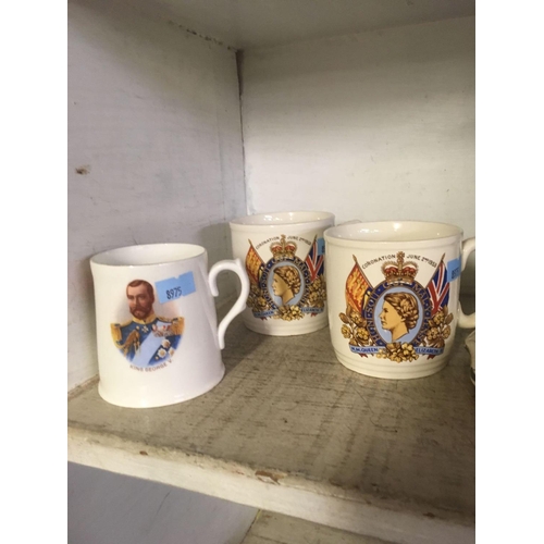 408 - SHELF OF ROYAL COMMEMORATIVE WARE