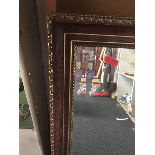 418 - PAIR OF GILT FRAMED BEVELLED EDGE MIRRORS