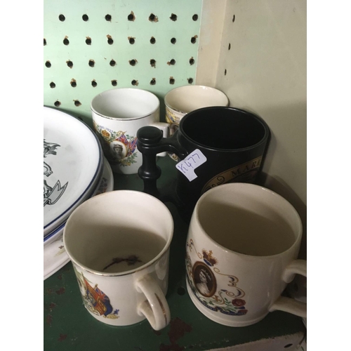 452 - SHELF OF ROYAL COMMEMORATIVE WARE