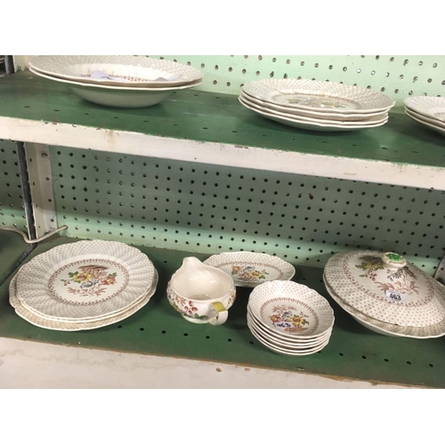 463 - 2 SHELVES OF ROYAL DOULTON GRANTHAM DINNERWARE