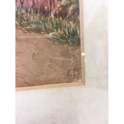 489 - PAIR OF F/G GILT WATERCOLOURS OF RURAL SCENES