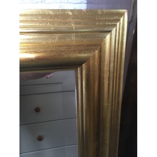 586 - GILT BEVELLED EDGE MIRROR,35'' X 46''