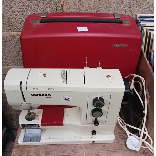 62 - BERNINA RECORD SEWING MACHINE WITH CARRY CASE