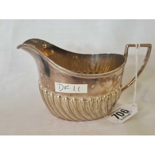 706 - SILVER CREAM JUG, SHEFFIELD 1895, 107g