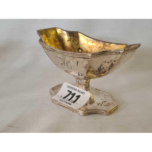 711 - SMALL SILVER CONDIMENT DISH, LONDON 1798, 62g