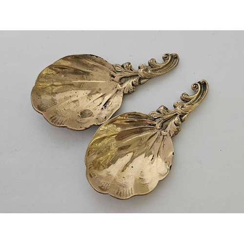 760 - PAIR OF GILT METAL CADDY SPOONS