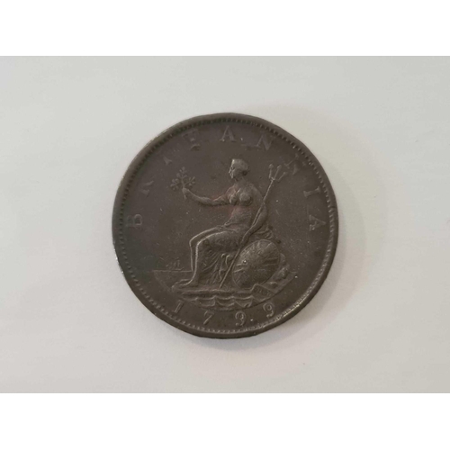 776 - 1799 GEORGE III HALF PENNY EF CONDITION