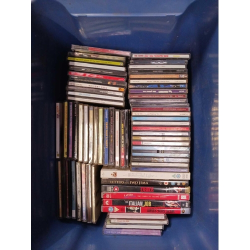 90 - 2 CARTONS WITH MISC CD'S & DVD'S