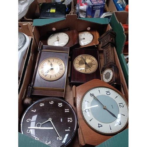 96 - 2 CARTONS OF MISC CLOCK'S INCL; SMITHS & METAMEC