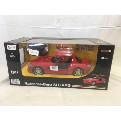 967 - A RASTAR RADIO CONTROLLED MERCEDES BENZE SLSAMG NEW IN BOX