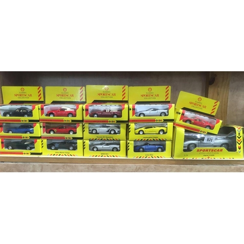 971 - 14 BOXED MODELS FROM THE SHELL SPORTS CARS COLLECTION