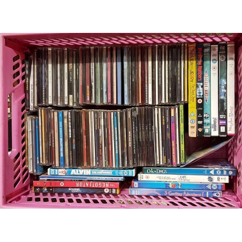 132 - 3 CARTONS OF MIXED CD'S & DVD'S