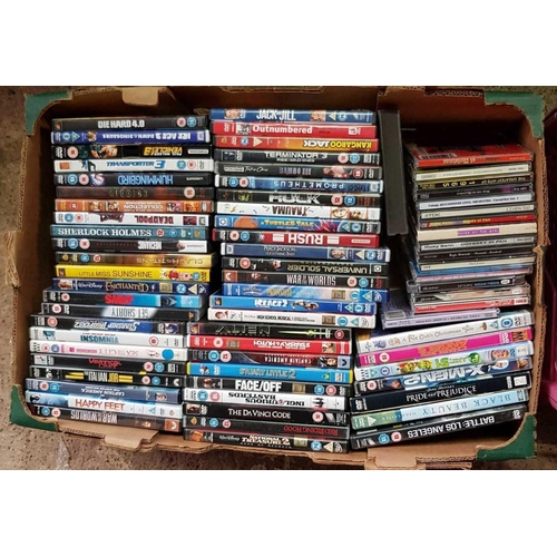 132 - 3 CARTONS OF MIXED CD'S & DVD'S