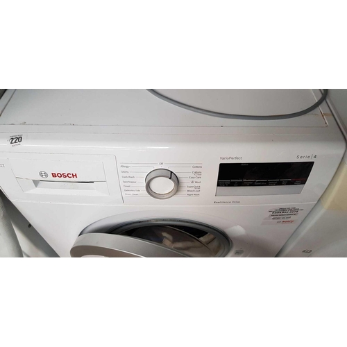 220 - BOSCH WASHING MACHINE SERIES 4