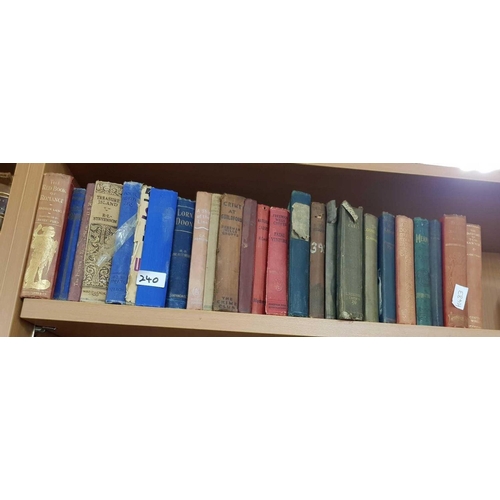 240 - 3 SHELVES OF HARDBACK BOOKS