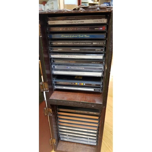 255 - NOVELTY CD RACK WITH CD'S