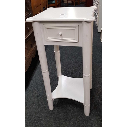 276 - MODERN WHITE 2 TIER HALL TABLE