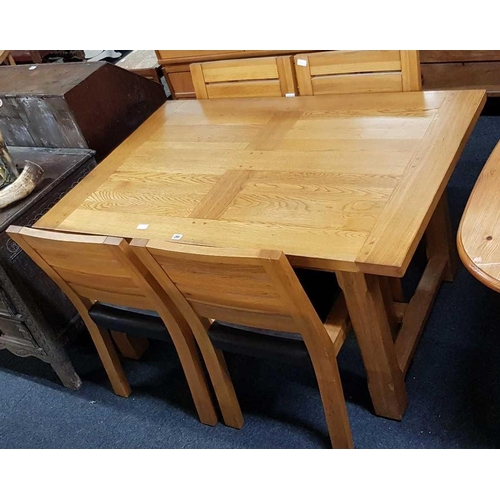 288 - MODERN OAK DINING TABLE & 4 CHAIRS