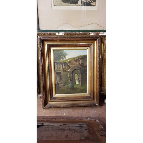 60 - QTY OF GILT FRAMED ENGRAVINGS, OIL & COLOURED ETCHINGS, ONE OF THE HARBOUR, BRIXHAM