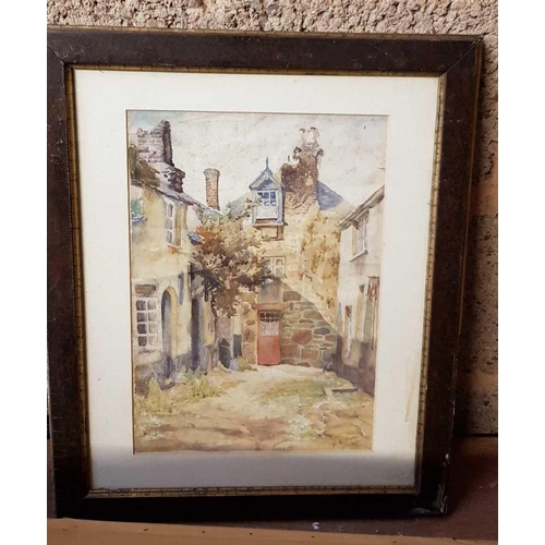 60 - QTY OF GILT FRAMED ENGRAVINGS, OIL & COLOURED ETCHINGS, ONE OF THE HARBOUR, BRIXHAM