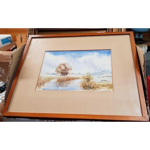 90 - QTY OF GILT FRAMED PICTURES, SOME WATERCOLOURS