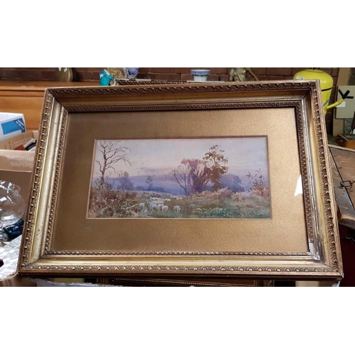 90 - QTY OF GILT FRAMED PICTURES, SOME WATERCOLOURS