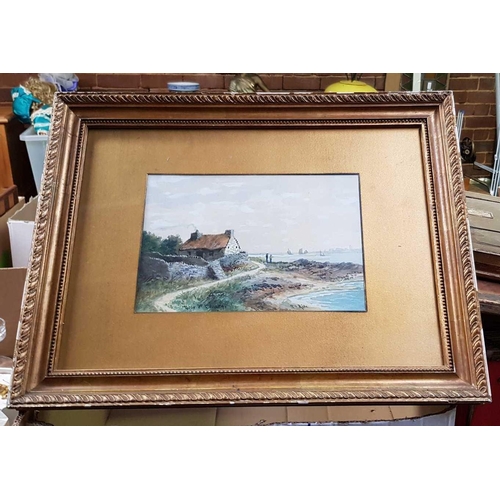 90 - QTY OF GILT FRAMED PICTURES, SOME WATERCOLOURS