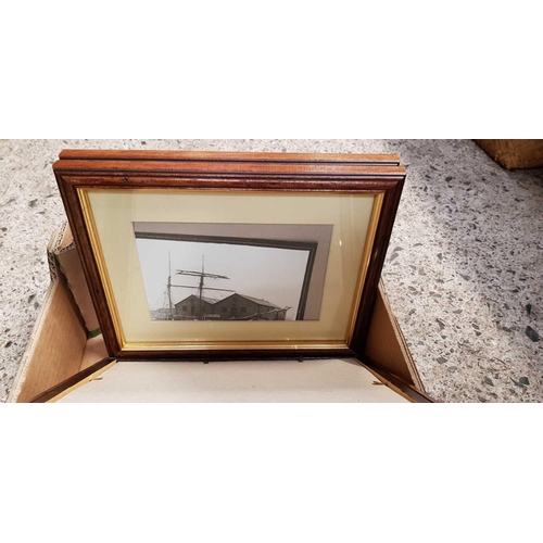 92 - CARTON OF FRAMED PHOTOGRAPHS OF THE OLD EXETER MARITIME MUSEUM