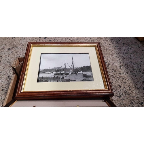 92 - CARTON OF FRAMED PHOTOGRAPHS OF THE OLD EXETER MARITIME MUSEUM