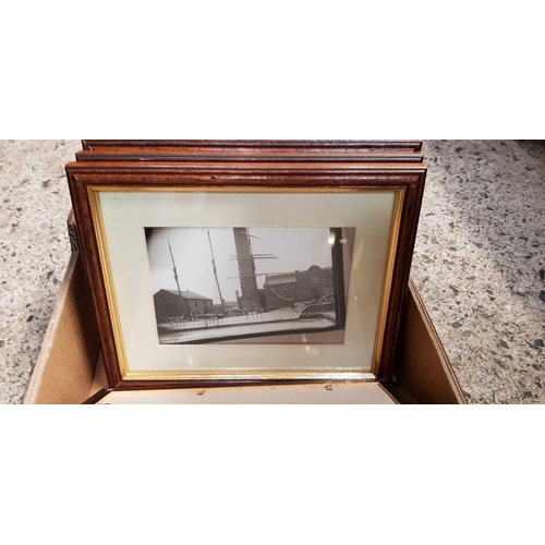 92 - CARTON OF FRAMED PHOTOGRAPHS OF THE OLD EXETER MARITIME MUSEUM