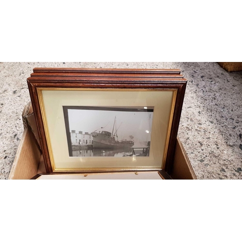 92 - CARTON OF FRAMED PHOTOGRAPHS OF THE OLD EXETER MARITIME MUSEUM