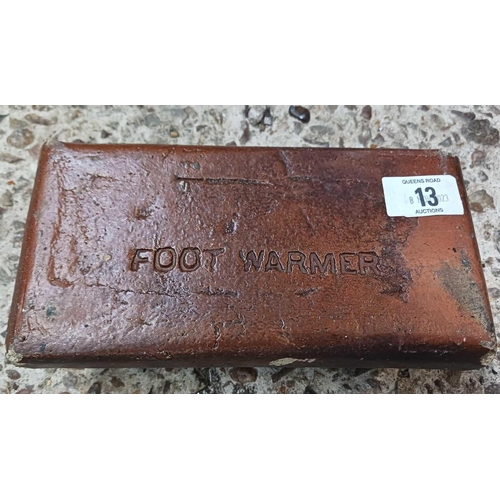 13 - VINTAGE STONE FOOT WARMER