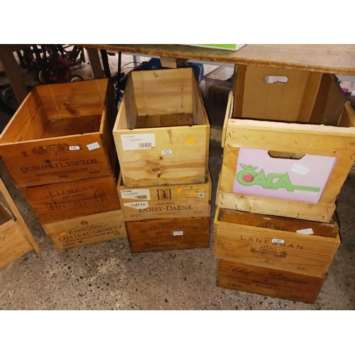 151 - A 3 TIER WINE BOX UNIT & A QTY OF LOOSE WINE BOXES