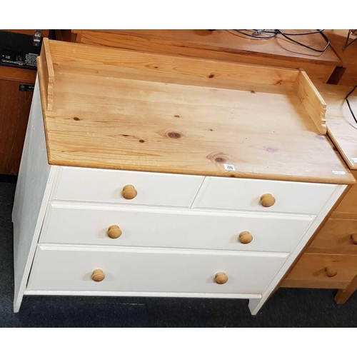 276 - PINE CHEST OF 4 DRAWERS